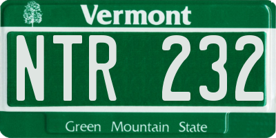 VT license plate NTR232