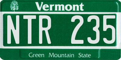 VT license plate NTR235