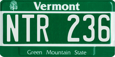 VT license plate NTR236