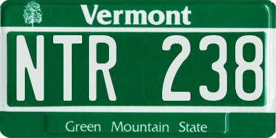 VT license plate NTR238