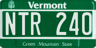 VT license plate NTR240
