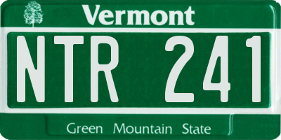VT license plate NTR241