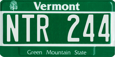 VT license plate NTR244