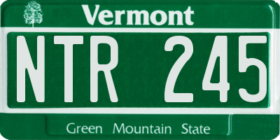 VT license plate NTR245