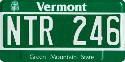 VT license plate NTR246