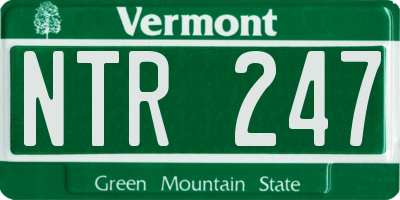 VT license plate NTR247