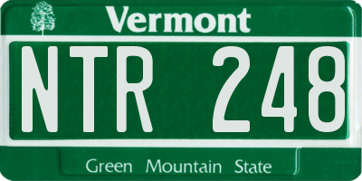 VT license plate NTR248
