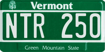 VT license plate NTR250