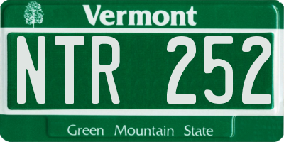 VT license plate NTR252