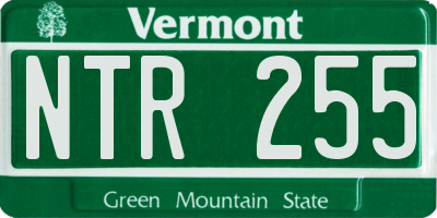 VT license plate NTR255
