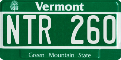 VT license plate NTR260