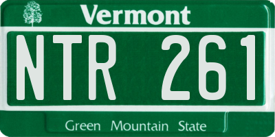 VT license plate NTR261