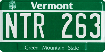 VT license plate NTR263