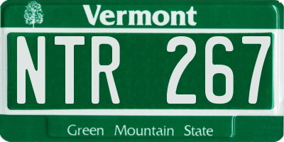VT license plate NTR267