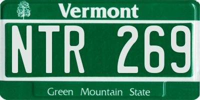 VT license plate NTR269