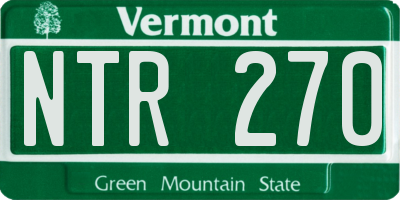 VT license plate NTR270