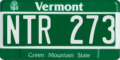 VT license plate NTR273