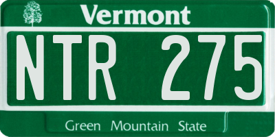 VT license plate NTR275