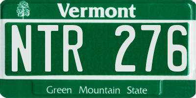 VT license plate NTR276