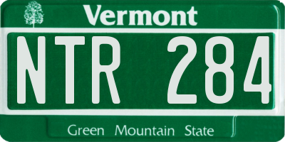 VT license plate NTR284