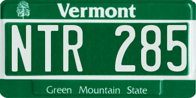 VT license plate NTR285