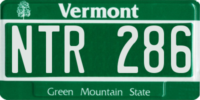 VT license plate NTR286