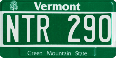 VT license plate NTR290