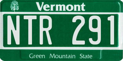 VT license plate NTR291