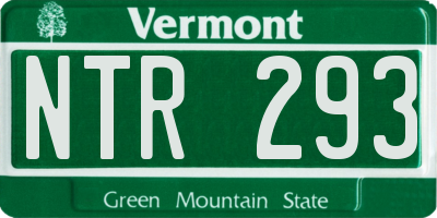 VT license plate NTR293