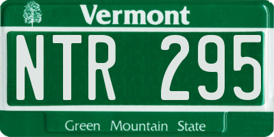 VT license plate NTR295
