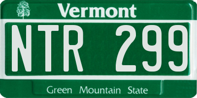 VT license plate NTR299