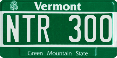 VT license plate NTR300