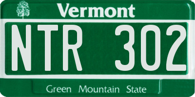 VT license plate NTR302