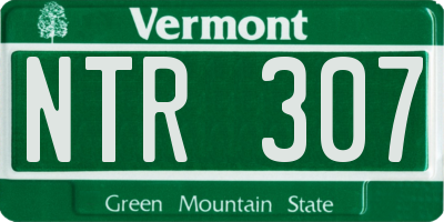 VT license plate NTR307
