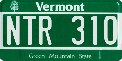 VT license plate NTR310