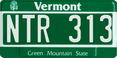 VT license plate NTR313