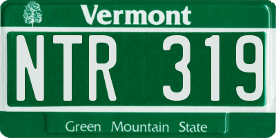 VT license plate NTR319