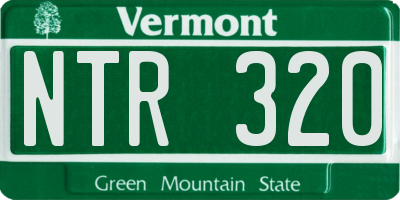 VT license plate NTR320