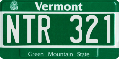 VT license plate NTR321