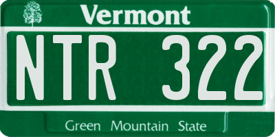 VT license plate NTR322