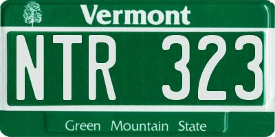VT license plate NTR323