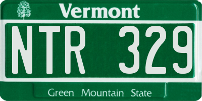 VT license plate NTR329