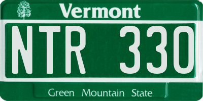 VT license plate NTR330