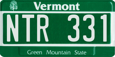 VT license plate NTR331
