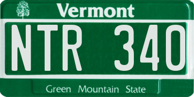 VT license plate NTR340