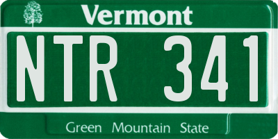 VT license plate NTR341