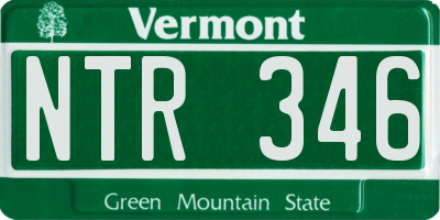 VT license plate NTR346