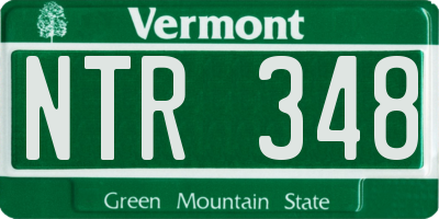 VT license plate NTR348