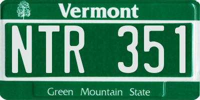 VT license plate NTR351