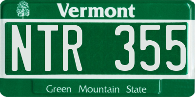 VT license plate NTR355